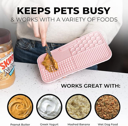 Pup Culture Dog Lick Mat for Dogs, Feeding Pad for Anxious Pets Plus 4 Different Puzzles for Mental Stimulation for Dogs - Supports Mental, Dental, and Digestive Health, Bite Resistant and Heavy Duty