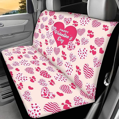 AFPANQZ Hearts Cloth Back Seat Cover Non-Slip Interior Protective Cover Non Slip Car Rear Seats Dog Seat Covers Durable Scratch-Proof Protector for Pet Fur and Mud
