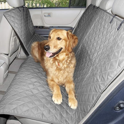 Furhaven Universal Water-Resistant Quilted Hammock-Style Backseat or Cargo Area Protector - Gray, One Size