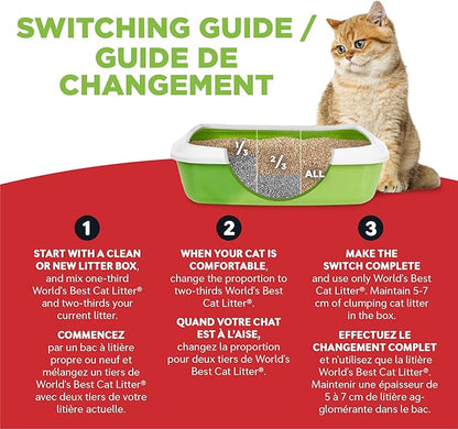 World's Best Cat Litter Cat Scoopable Multiple Cat Clumping Formula, 14-Pound Bag