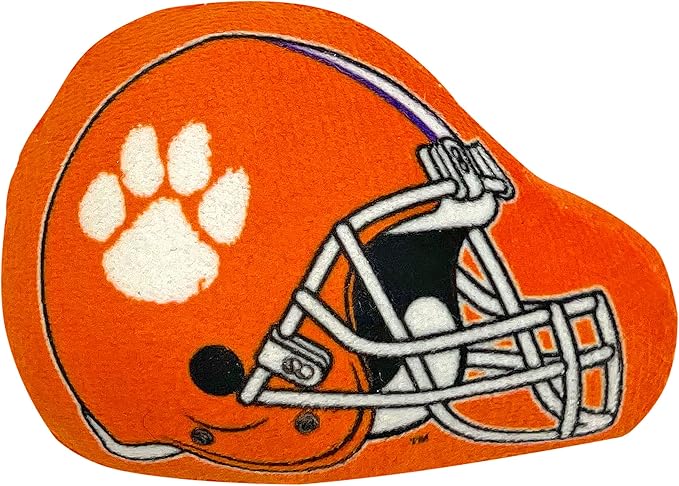 Best Plush CAT Toy - NCAA Clemson Tigers Complete Set of 3 Piece Cat Toys Filled with Fresh Catnip. Includes: 1 Helmet Cat Toy, 1 Football Cat Toy with Feathers & 1 Beer Bottle. Beautiful Team Logos