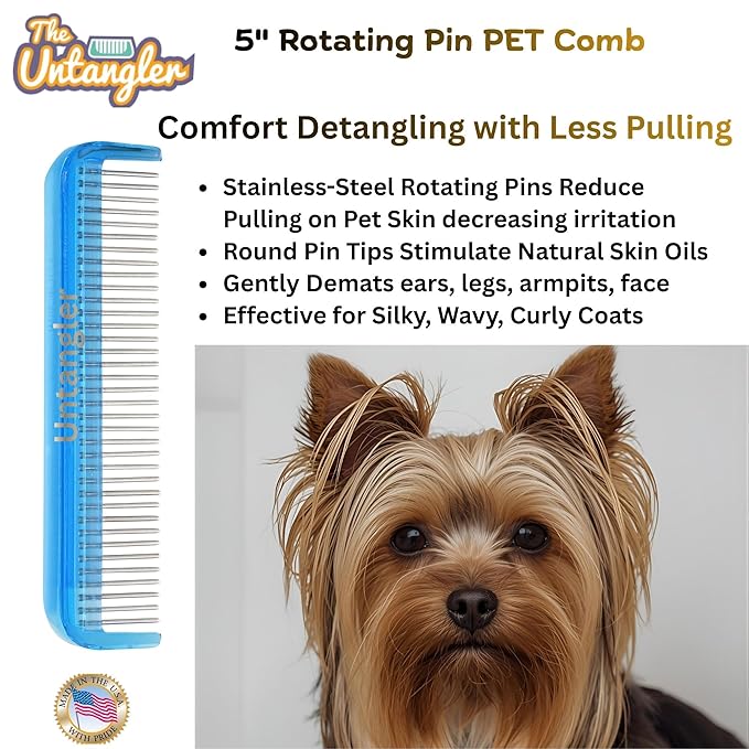 Pet Comb (5", Sky Blue)