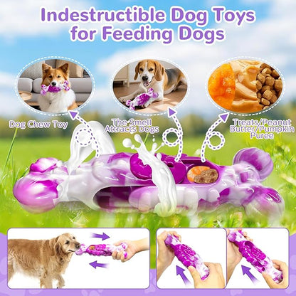 Large Indestructible Dog Toys: Dog Chew Toys for Aggressive Chewers to Keep Them Busy&Reduce Boredom and Anxiety
