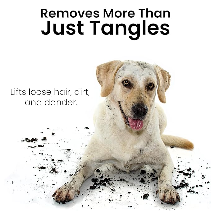 Fresh Ultra Half & Half XL Metal Pet Comb, Oval Aluminum Handle, Metal Grooming Comb for Dogs, 9.75"