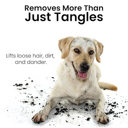 Fresh Ultra Half & Half XL Metal Pet Comb, Oval Aluminum Handle, Metal Grooming Comb for Dogs, 9.75"
