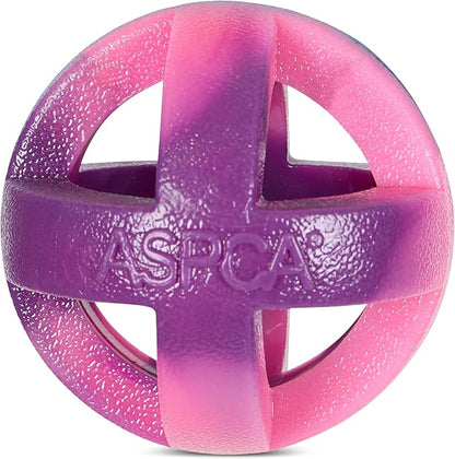 ASPCA Heavy Duty Cage Ball Dog Toy – Scented Rubber Chew Toy for Power Chewers – Durable & Safe TPR Material – Indoor & Outdoor Fetch Play