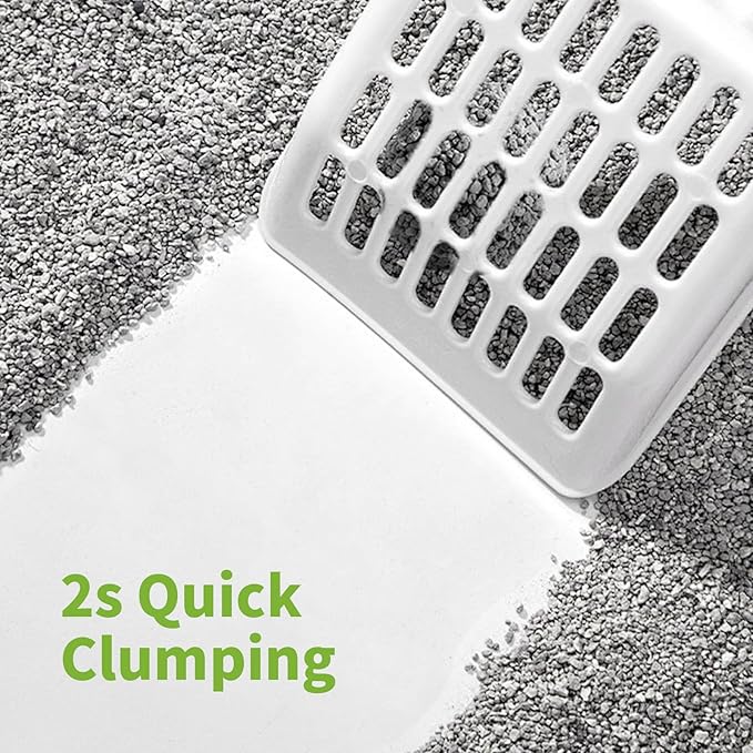 Strong Clumping Cat Litter, Unscented Natural Clay Cat Litter, Enzyme Odor Control, Dust-Free Low Tracking, Hightly Absorbent Kitty Litter, Firm Clumping No Sticking, 7.5lb/2 Pack