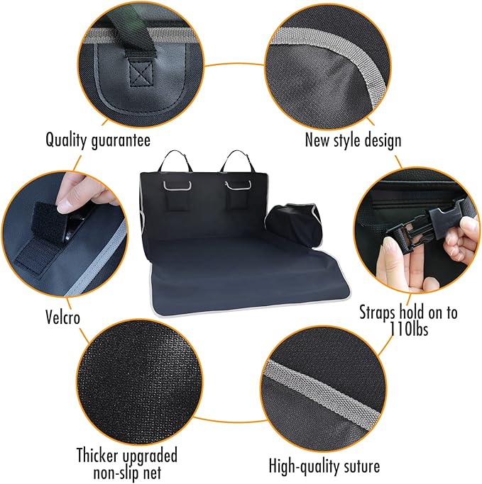 Cargo Liner for Dogs Waterproof PetCargo Liner with Side Flaps Large SizeUniversal Fit Area with Side and BumperProtector SUV Pet Cargo Liner