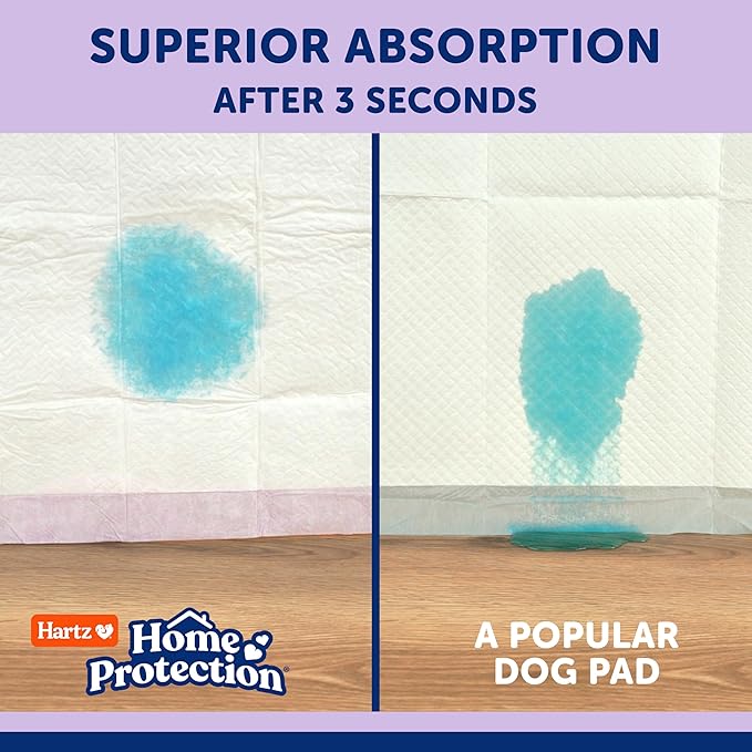 Hartz Home Protection Super Absorbent Odor Eliminating Lavender Scented No Leaks Dog Pads, 3XL 60 Count