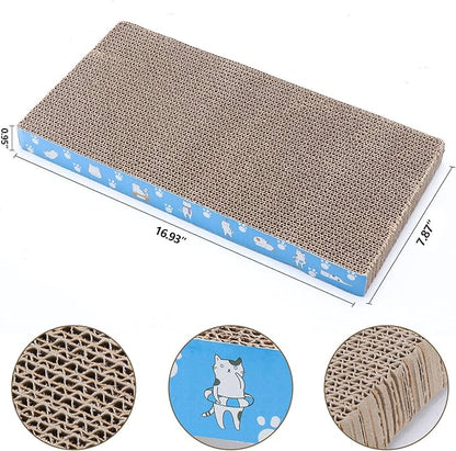 5 Packs in 1 Cat Scratch Pad, Cat Scratcher Cardboard,Reversible,Durable Recyclable Cardboard, Premium Scratch, Suitable for Cats to Rest, Grind Claws and Play