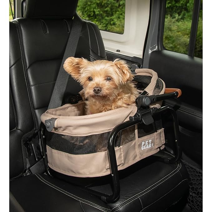 Pet Gear, A Vermont Family Owned Company Since 1936, 3-in-1 Travel System, View 360 Stroller Converts to Carrier and Booster Seat with Easy Click N Go Technology, for Small Dogs & Cats, 4 Colors