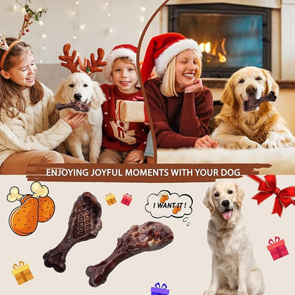 Magicorange Dog Chew Toys for Aggressive Chewers, Indestructible Dog Toy for Medium/Large Breed, Tough Nylon Teething Bone Toy to Keep Them Busy,Bacon and Real Beef Flavor (Bacon Flavor, 1 Pack)