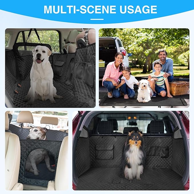 Dog Hammock for Car Backseat - Heavy Duty Medium Size fits Cars, SUV, and Mid-Size Trucks - Waterproof Dog Car Seat Cover for Back Seat - Machine Washable