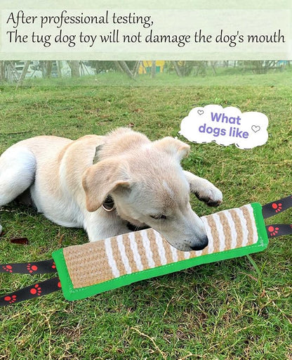 Clysoru Dog Tug Toy Tough Jute Bite Pillow Lasting Training Equipment Puppy to Large Dogs Interactive for Large and Small
