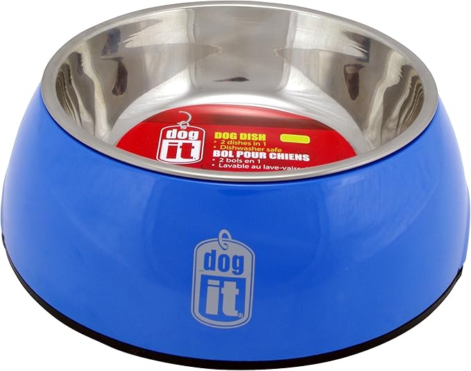 Dogit 2-in-1 Durable Bowl, Blue, X-Small
