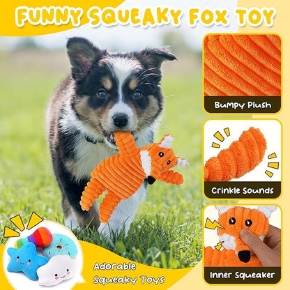Zeaxuie 23 Pack Luxury Puppy Toys for Teething Small Dogs, Puppy Chew Toys with Rubber Toy, Rope and Squeaky Toys