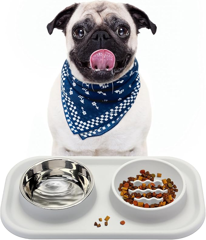 Collapsible Slow Food Dog Bowl, Double Sided Pet Licking Tray, Suitable for Dry Food, Wet Food and Raw Food, Slows Down Pet Eating, Prevents Overfeeding, Suitable for Small, Medium and Large Dogs.
