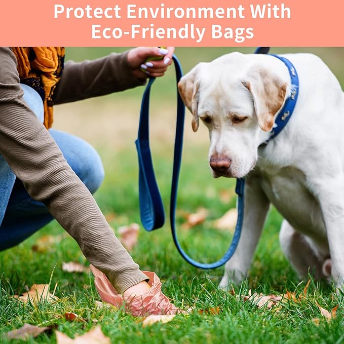 Compostable Dog Poop Bags, 360 Count (24 Rolls) – Leak-Proof, Extra Thick, Unscented Dog Waste Bags, Eco-Friendly, Fits All Dispensers