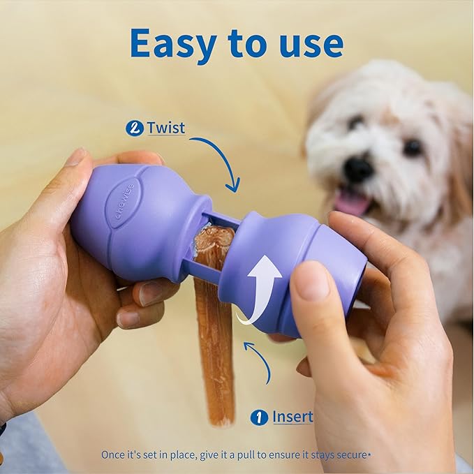 Chewise Bully Stick Holder, Ultimate Secure Heavy Duty, BPA-Free Safety Device for Dogs, Fits Various Bully Sticks and Dog Sizes