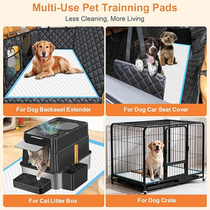 URPOWER Extra Large Dog Pee Pads 55"x29.5" 40 Count, 5XL Super Absorbent Puppy Pads Disposable Potty Training Pads for Dogs & Cats, Leak-Proof Wee Wee Pads, Pet Pee Pads for Car, Crate, Sofa