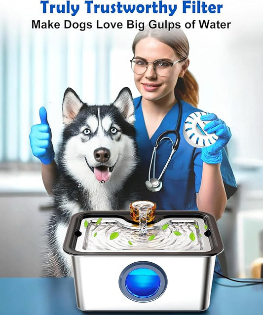Filter Element Pack for FurryPlanet Large Dog Water Fountain Stainless Steel,12L Ultra-Purification Pet Fountain Dog Cat Drinking Dispenser 6in1,Deep Purification Filter