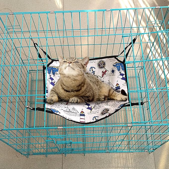 Shappy 5 Pcs Pet Hammock for Cage Hanging Pet Hammock Bed with Metal Hooks Cats Ferret Soft Bed Suitable for Guinea Pig Hamster Gerbil Kittens Cats Cage(Classical)