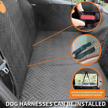 Serenica Back Seat Extender for Dogs, Hard Bottom Car Seat Cover for Dogs, Dog Hammock for Car, Back Seat Pet Cover for Dog