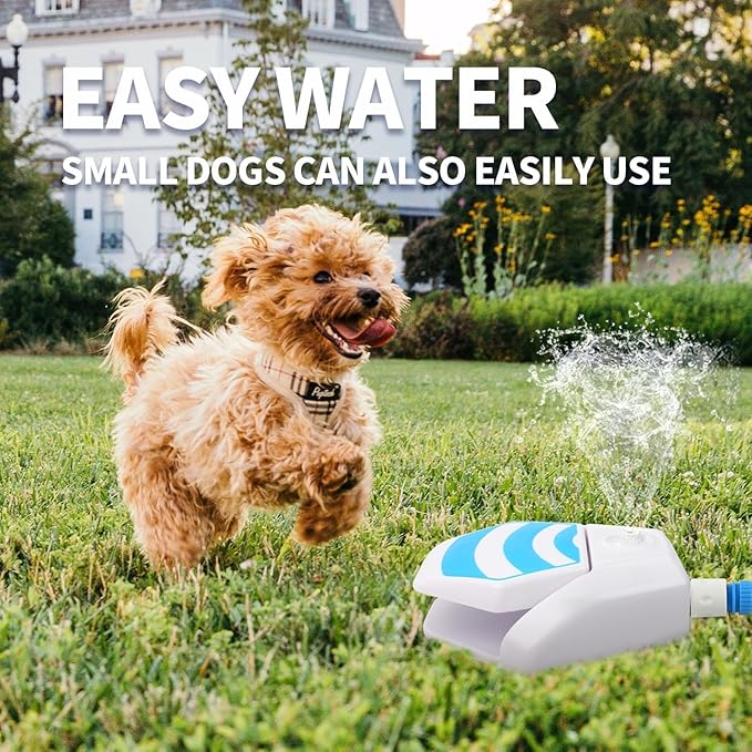 ALL FOR PAWS Outdoor Paw Activated Dog Water Fountain, Step On Dog Water Dispenser, Dog Drinking Fountain with Hose Connector, Cooling Water Sprinkler for Yard, Garden & Lawn