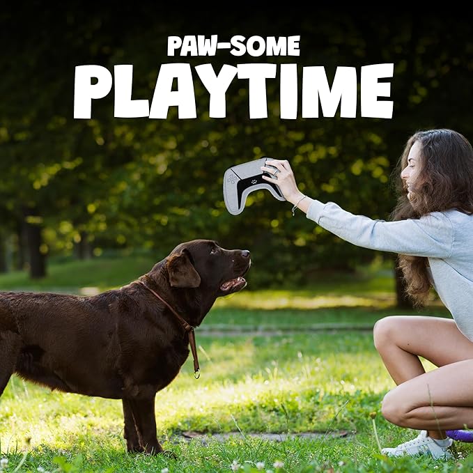 Video Game Controller Parody Dog Toy – Funny Squeaky Dog Toys for Interactive Play and Training – Durable, Easy to Clean, Birthday Gifts for Small, Medium and Large Dogs
