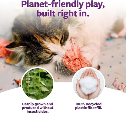 SmartyKat (16 Set Bundle) Birthday Bash Variety Pack Catnip Cat Toys - Multi Color, Set of 16