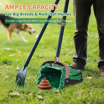 125 Bulk Pack Extra Large Dog Poop Bags for A&H Swivel Bin Pooper Scooper, Pet Waste Bags with Handle for Dog Poop Cat Litter, Heavy Duty Leakproof Unscented (Only Dog Poop Bags)