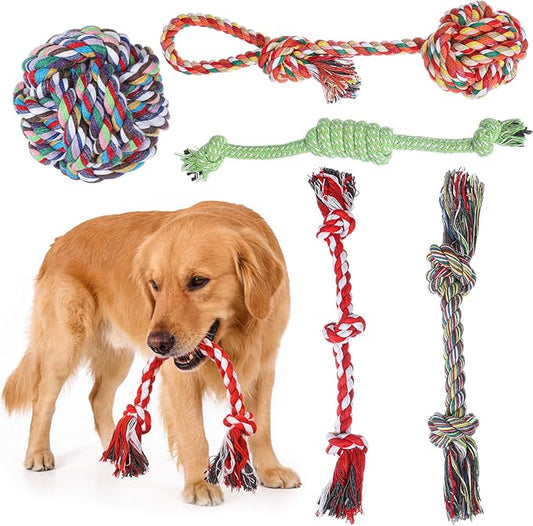 Small Dog Rope Toys, 25 Pack Puppy Rope Toy Set for Small Breeds 0-22 lbs, Various Tug Toys for Teething, Entertainment & Interaction