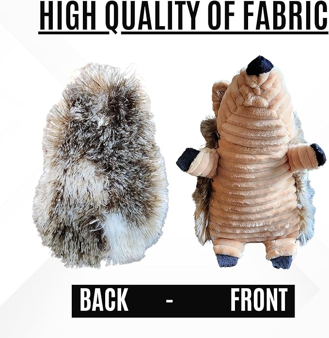 Hedgehog Dog Toy Plush | Squeaky Plush Toy for Small | Medium & Large Dogs | Animal Pet Plush Toy Teething and Aggressive Chewers | Small and Large Dog