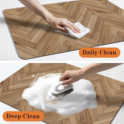 Pet Feeding Mat for Floors Waterproof Dog Mat for Food and Water Absorbent Quick Dry Non Slip mat for Cat Bowls