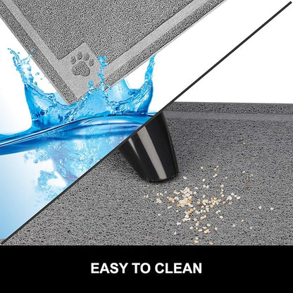 Pet Feeding Mat for Large Dogs and Cats 35" x 25" Flexible and Waterproof Dog Bowl Mat for Food and Water, Easy to Clean Dog Food Mat with Non Slip Backing