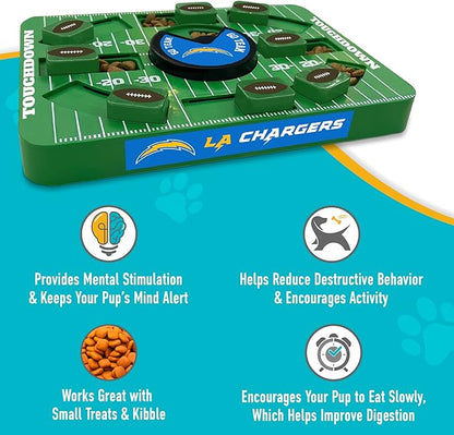Pets First NFL Los Angeles Chargers Large Puzzle Toy, Dog Puzzle Treat Toy, New Large Size, Interactive Dog Treat Toy, Dog Slow Feeding Toy