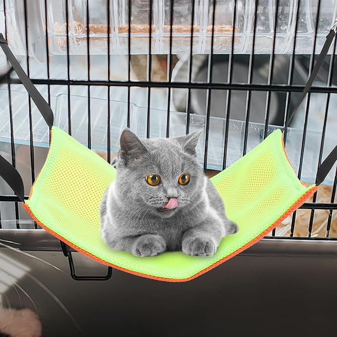 Double-Sided Breathable Mesh Cat Hammock Small Size Hanging Cage Bed Wear-Resistant Pet Sleeping Nest for Indoor Cats