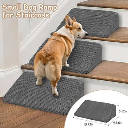 Stairs for Dogs to Get on Bed, Dog Stairs for High Bed 26-30 inches High Tall, 6 Step Dog Steps for Bed, Non-Slip Pet Ramp for Small Dogs