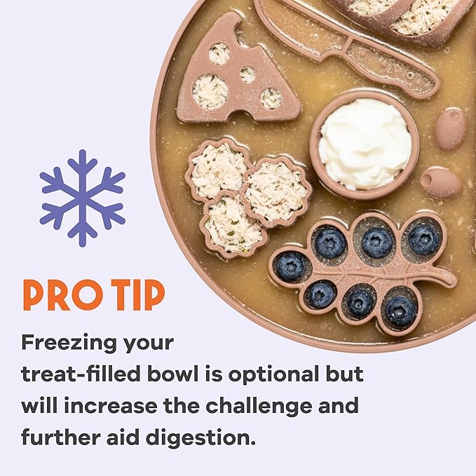 Awoo Smorgasboard - Silicone Dog and Puppy Lick Mat and Slow Feeder with Suction Cups - Non-Slip, Dishwasher Safe Pet Dish - Extends Mealtime for Fast Eaters - for Wet & Dry Food (Sage)