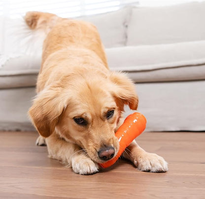 Outward Hound by Planet Dog Foodies Carrot Treat-Dispensing Dog Chew Toy, Orange