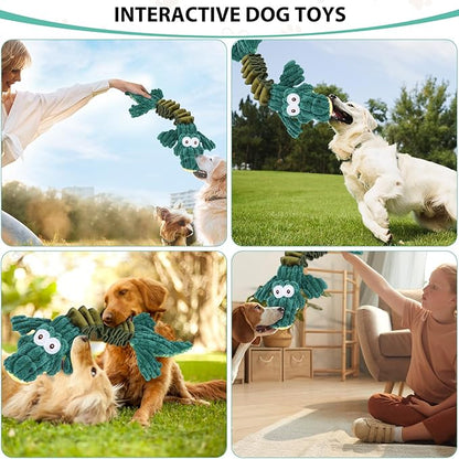 Squeaky Dog Toys for Large Dogs, Cute Puppy Toys, Plush Stuffed Pet Dog Toys with Crinkle Paper, Interactive Tug of War Dog Toys to Keep Them Busy for Small Medium Big Dogs