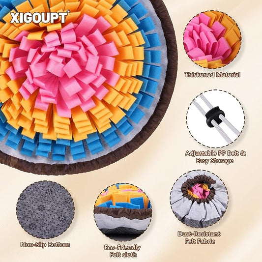 Snuffle Mat for Dogs Cats, Interactive Pet Non Slip Sniff Mat for Slow Eating Cognitive Puzzle Feeder for Enrichment Mental Stimulation Toys Keeping Boredom Away