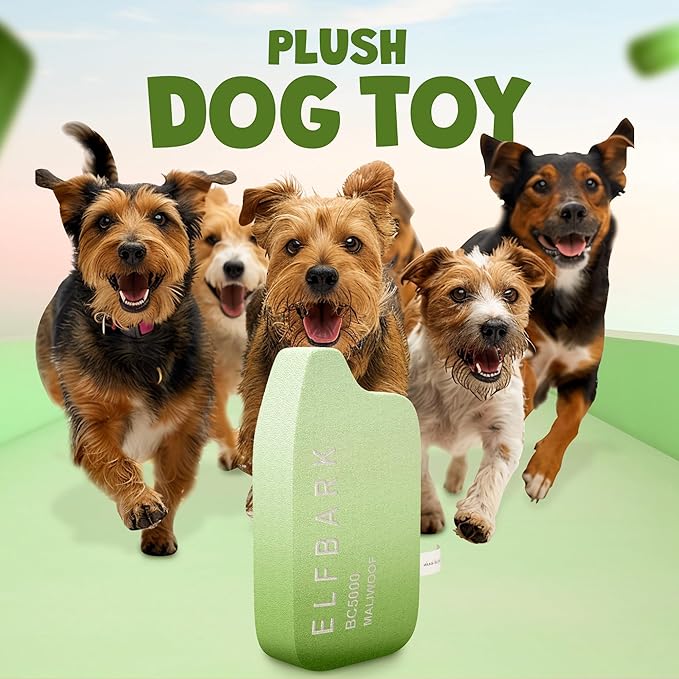 Puff Parody Dog Toy – Funny Squeaky Dog Toys for Interactive Play and Training – Durable, Easy to Clean, Birthday Gifts for Small, Medium and Large Dogs - Mint