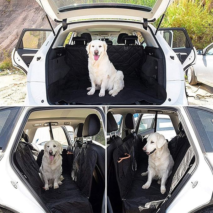 Back Seat Extender for Dogs Waterproof Pet Durable Dog Seat Cover with Seatbelt for Cars Sedan SUV Trucks in Car Accessories Dog Hammock Easy to Clean