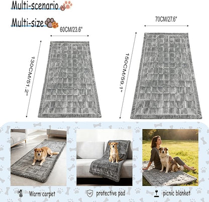 XINYI Dog Car Seat Cover for Back Seat, Dog Bed for Car, Non-Slip Sofa and Travel Pet Mat, Soft and Comfortable, Easy to Clean(Gray, 27.6" X 59.1")