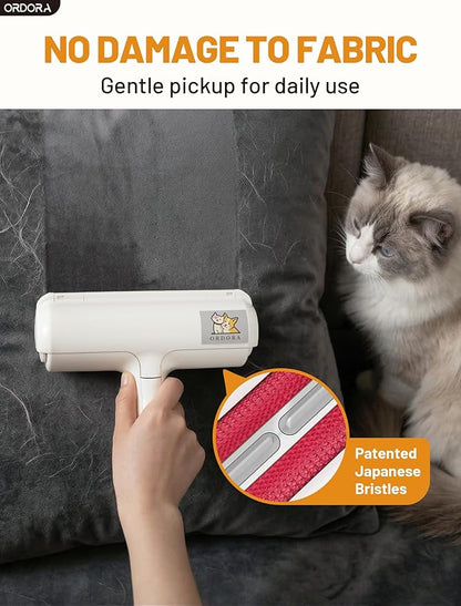 ORDORA Pet Hair Removal Tool: Reusable Lint Roller for Pet Hair - Portable Pet Hair Remover - Dog and Cat Hair Remover for Couch, Bedding, Car, Rugs & Furniture, Eco-Friendly, for Multi-Pet Homes