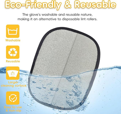 Thickened Ectrostatic Pet Hair Removal Glove, Magic Brush Pet Hair Remover Tool for Cat & Dog, Upgraded Reusable Pet Hair Gloves for Couch, Clothing, Carpet & Car Seat, Cat Grooming Gloves