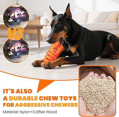 BAEJMJK Bully Stick Holder for Dogs Durable Chew Toys for Aggressive Chewers Dog Treat Toy to Keep Them Busy Safety Dog Chew Holder for Medium Large Dogs-Helps Reduce Choking Risk(Orange)