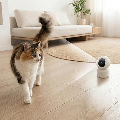 2K HD Pet Camera - 360° Smart Puppy Monitor with 5GHz & 2.4GHz Dual-Band WiFi, Smart Motion Tracking, 2-Way Audio, Night Vision, Indoor Camera for Dogs & Cats, Works with Phone App.