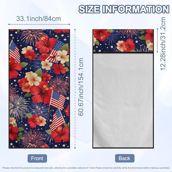 SEANATIVE Car Accessories Sweat Towel Seat Cover Protectors Hibiscus US Flag Cushion Covers Universal Fit for Car Truck SUV Seat for Dog & Kid Workout Outdoor or Sport Activities